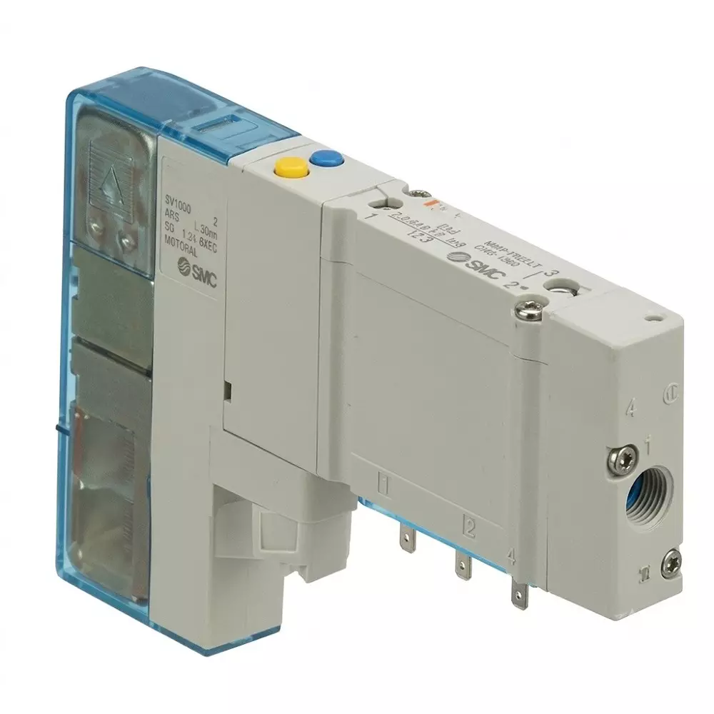 SMC Solenoid Valve SY5000 Series Direct Mounting 5 Port and 1/8 inch (3.17 mm) Thread Size, SY5120-4D-01-F2