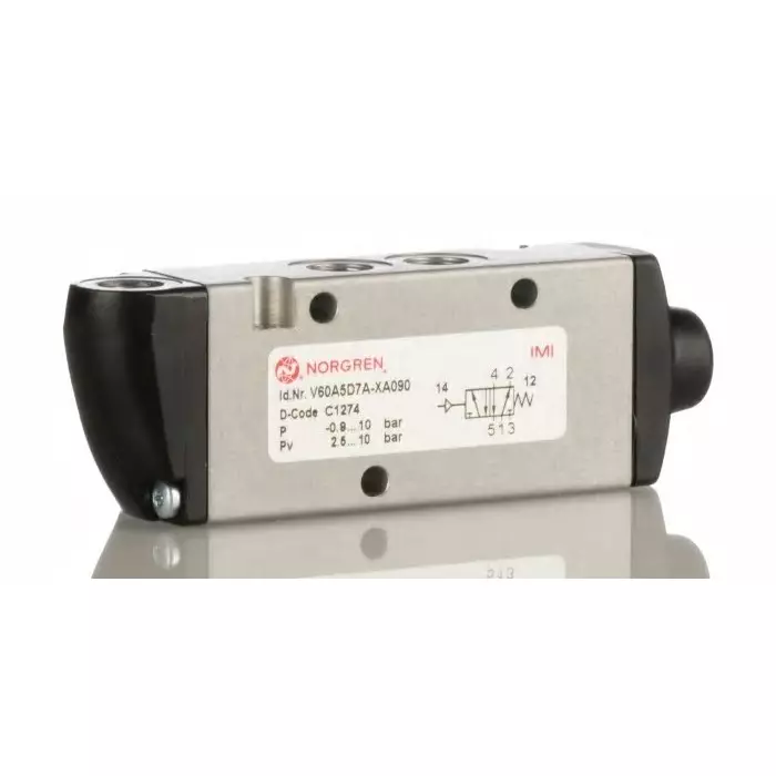 Norgren Pneumatic Solenoid Valve 5/2 Valve-Pilot/Spring G 1/8 V60 Series, V60A5D7A-XA090
