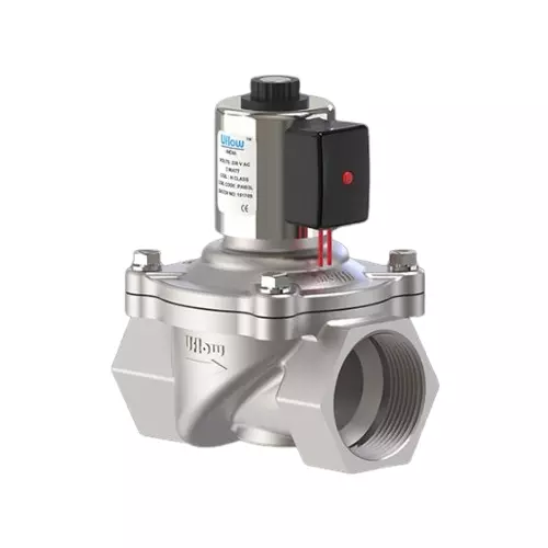 Uflow 12 V AC Screwed End (NC) MCN Semilift Type Diaphragm 2/2 Way Operated Solenoid Valve MCN-303E