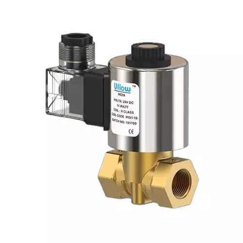 Uflow 230 V AC NO Brass Solenoid 2/2 Way Valve DAC-DB717E018