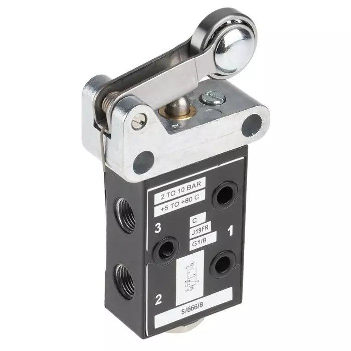 Norgren Pneumatic Manual Control Valve Roller 3/2 S/666 Series G 1/8 1/8in III B, S/666/83/R