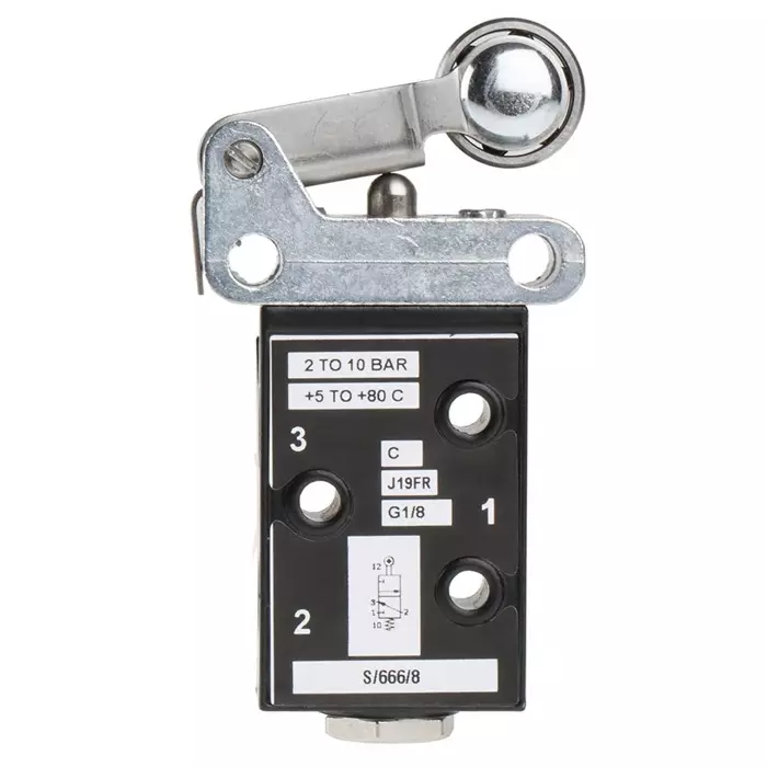 Norgren Pneumatic Manual Control Valve Roller 3/2 S/666 Series G 1/8 1/8in III B, S/666/83/R