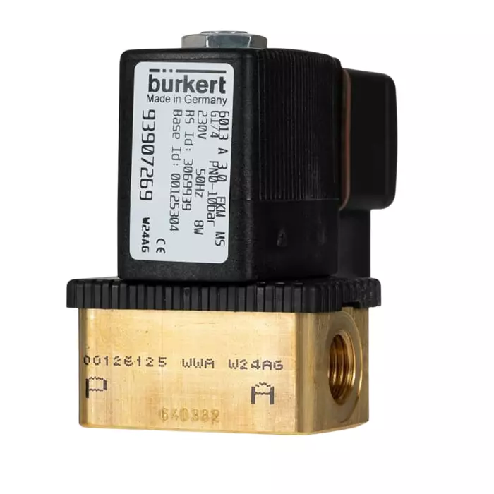 Burkert Solenoid Valve 2 port(s) NC 230 V AC 1/4 inch, 125304