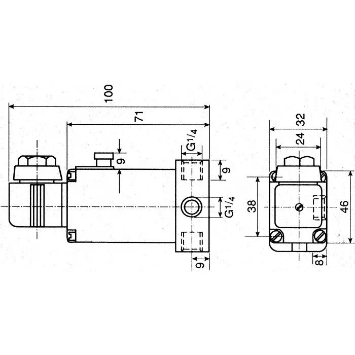 Burkert Solenoid Valve 0 3 port(s) NO/NC 24 V DC 1/4 inch, 41037
