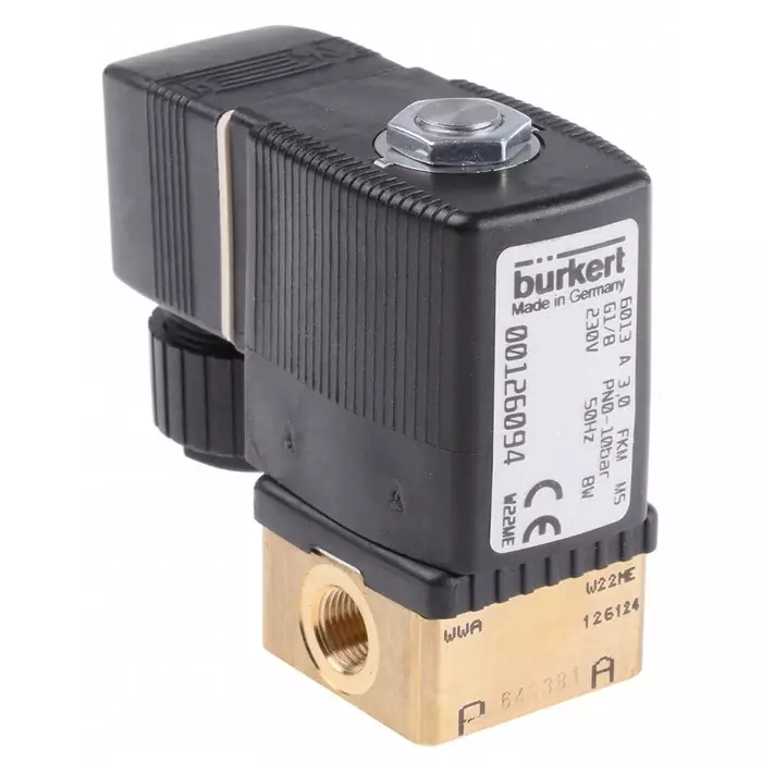 Burkert Solenoid Valve 2 port(s) NC 230 V AC 1/8 inch, 126094