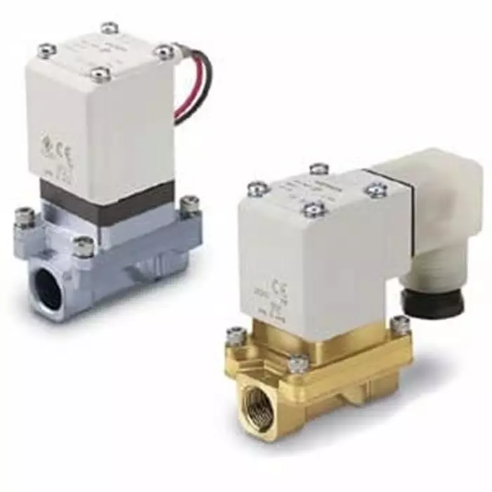 SMC Solenoid Valve, 2 port(s), NC, 24 V DC, 3/8 inch, VXZ262KZ2AA