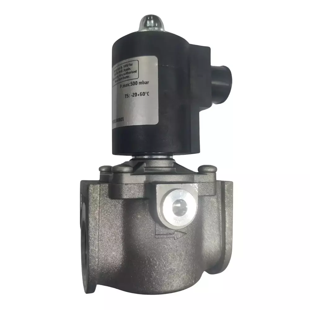 Madas Solenoid Valve Aluminium Black & Silver 500 mbar Pressure Bar for Industrial Use, EWF-1 DN20