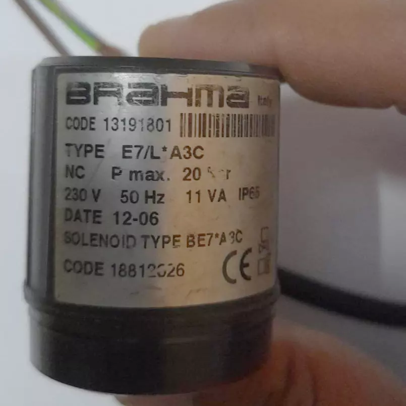Brahma Solenoid Valve 230 V 11 VA, E7