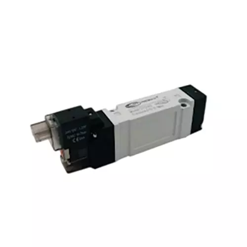TECHNO Single Solenoid Valve 5/2 Way SMC Type 220 VAC 6.35 mm 1/4 inch Size, SY-5140-02