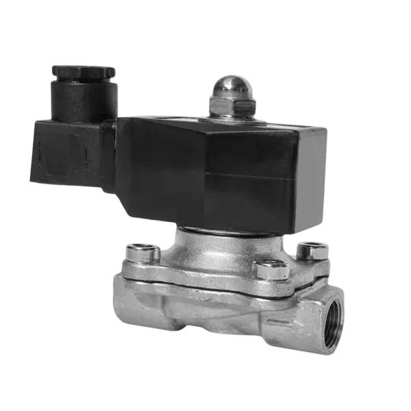 Spac Solenoid Valve Stainless Steel Black 50.8 mm for Air, Water & Oil, UWS-50 DIN