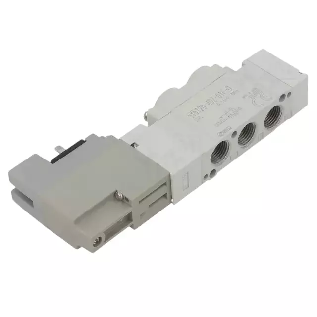 SMC SY5000 Series Solenoid Valve 2 Position Single Actuation 1/8 inch (3.17 mm) Port Size and 220 V AC Rating, SY5120-4DZ-01