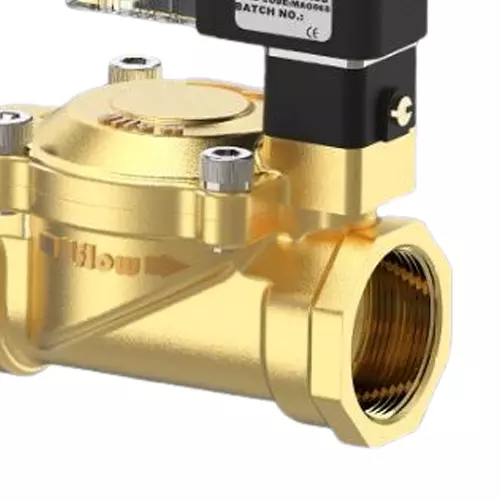 Uflow 24 V AC Screwed End (NC) Brass Pilot Operated 2/2 Way Solenoid Valve PBN-6CM