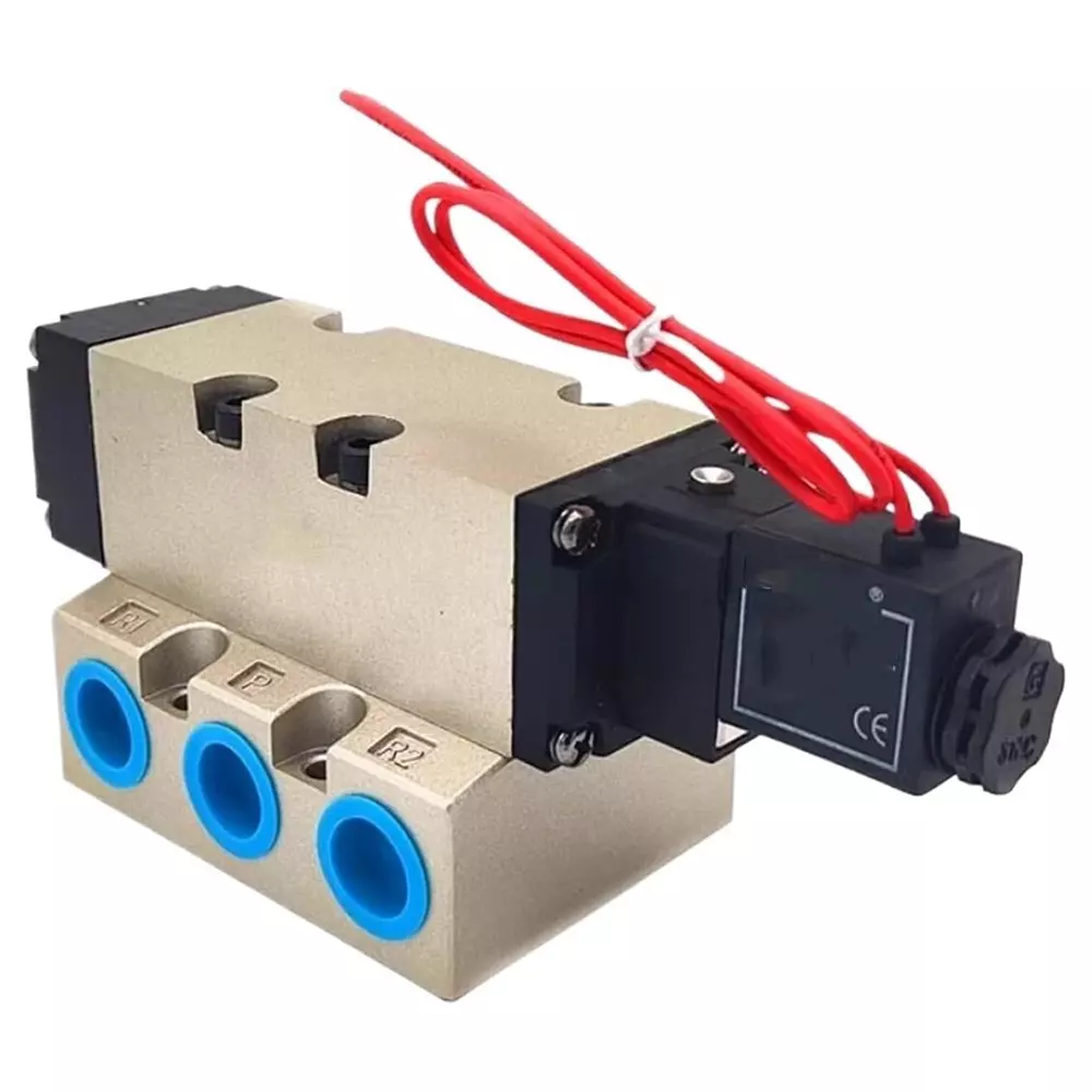 TECHNO Single Solenoid Valve 5/2 Way SMC Type 110 VAC 12.7 mm (1/2 inch) Size, FG2541-15L