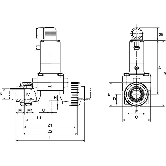 Burkert Solenoid Valve 0 2 port(s) NC 240 V AC 1/2 inch, 50929