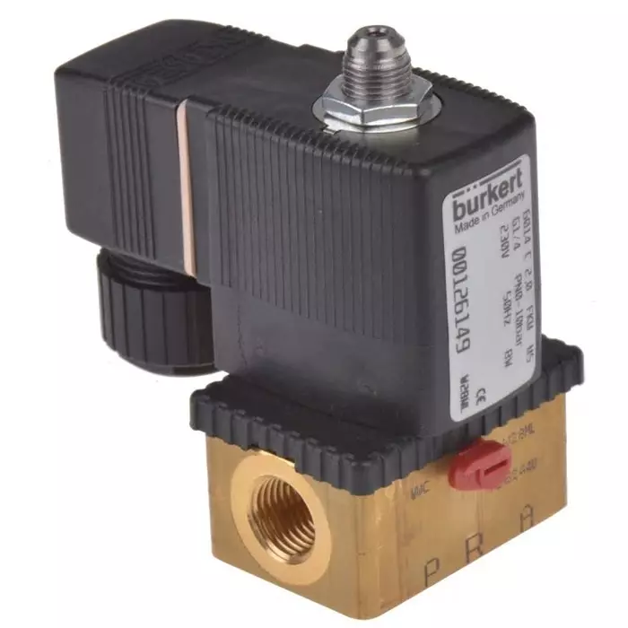 Burkert Solenoid Valve 3 port(s) NC 230 V AC 1/4 inch, 126149