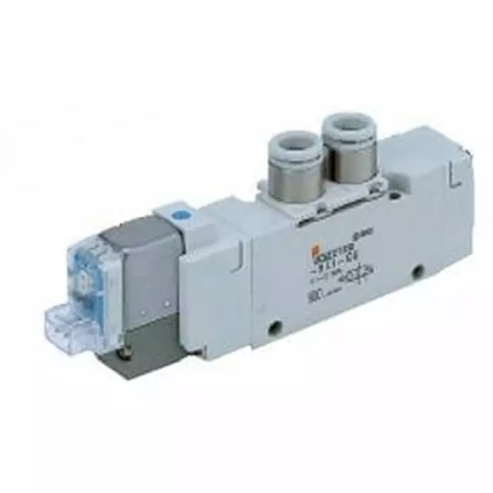 SMC 2 Position Double Pneumatic Solenoid Valve One-touch Fitting 8 mm VQZ3000 Series 24 V DC, VQZ3220B-5YO1-C8F-Q