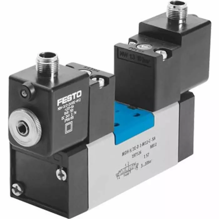Festo Pilot-Operated Control Valve MDH, MDH-5/3B-D-3-M12-C