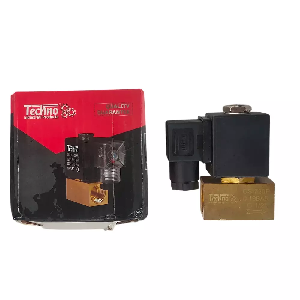 Techno 12.7 mm (1/2 Inch) 2/2 Way 24 V DC Direct ACting Solenoid Valve CS720F
