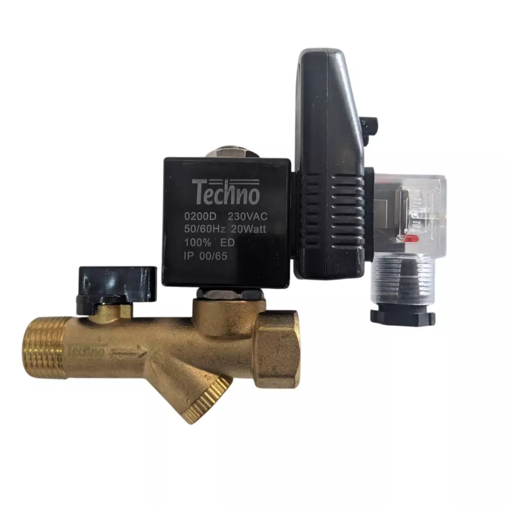 Techno Timer-R 12.7 mm (1/2 Inch) Brass Auto Drain Valve with Timer-I and strainer