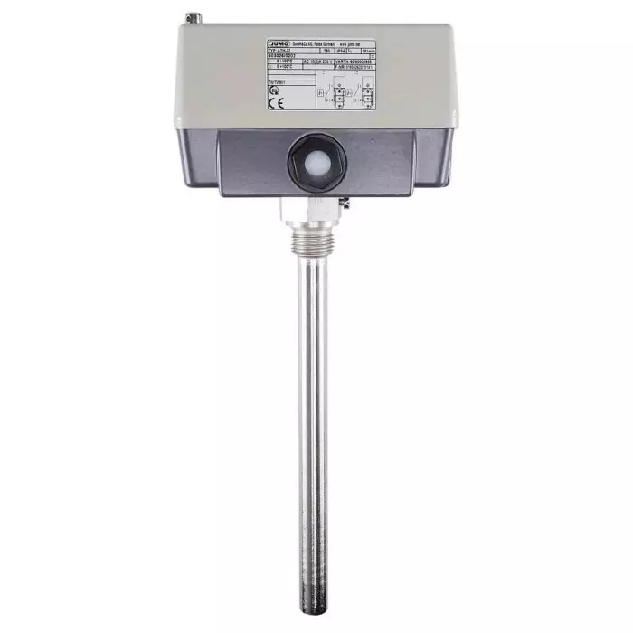 Jumo Surface Mount Capillary Thermostat Automatic Reset 0°C to 100°C, 603026/0202-1-025-30-0-00-20-13-46-200-15-6/000