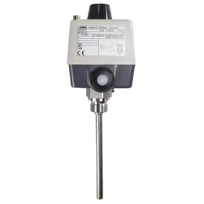 Jumo Surface Mount Capillary Thermostat Automatic Reset 0°C to 100°C, 603021/01-1-025-30-0-00-20-13-20-120-8-6/000