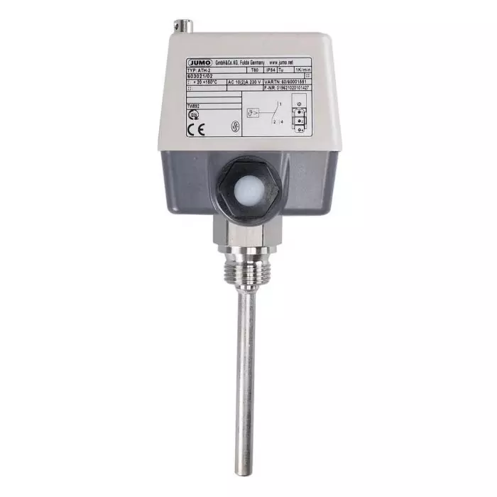 Jumo Surface Mount Capillary Thermostat Automatic Reset 20°C to 150°C, 603021/02-1-043-30-0-00-20-13-20-100-8-6 000