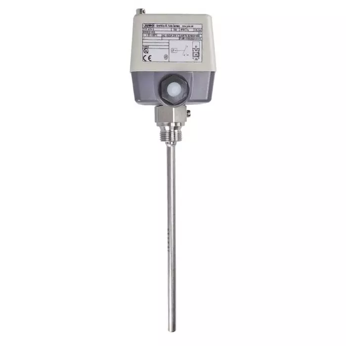 Jumo Surface Mount Capillary Thermostat Automatic Reset 20°C to 150°C, 603021/02-1-043-30-0-00-20-13-20-200-8-6/000