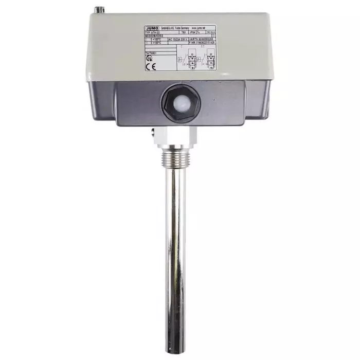 Jumo Surface Mount Capillary Thermostat Automatic Reset 0°C to 100°C, 603026/0202-1-025-30-0-00-20-13-46-150-15-6/000