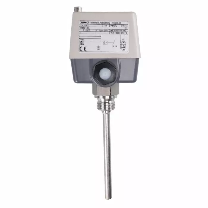 Jumo Surface Mount Capillary Thermostat Automatic Reset 0°C to 100°C, 603021/02-1-025-30-0-00-20-13-20-120-8-6 000