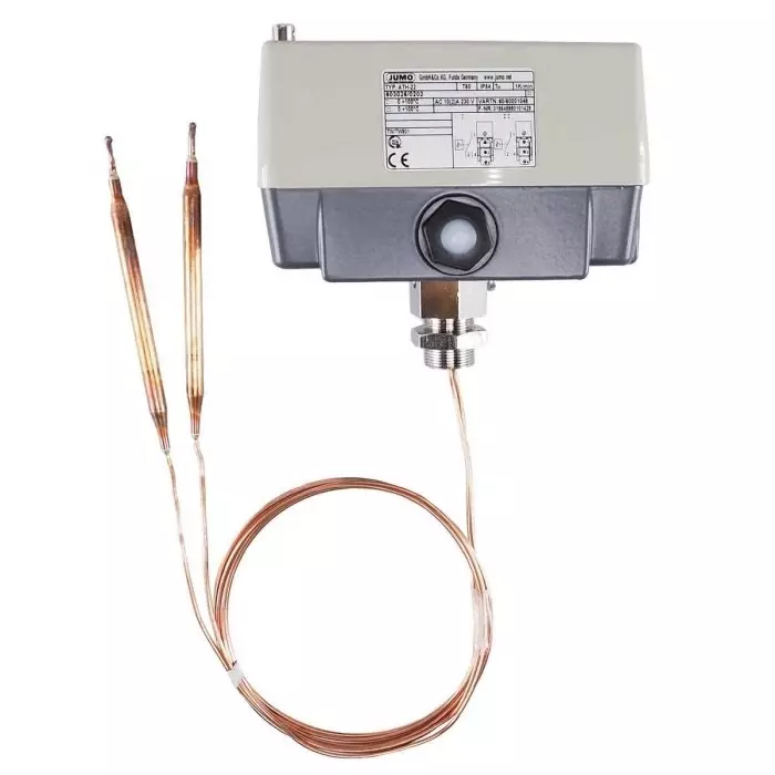 Jumo Surface Mount Capillary Thermostat Automatic Reset 0°C to 100°C, 603026/0202-2-025-30-1000-40-10-00-00-000-00-6 00