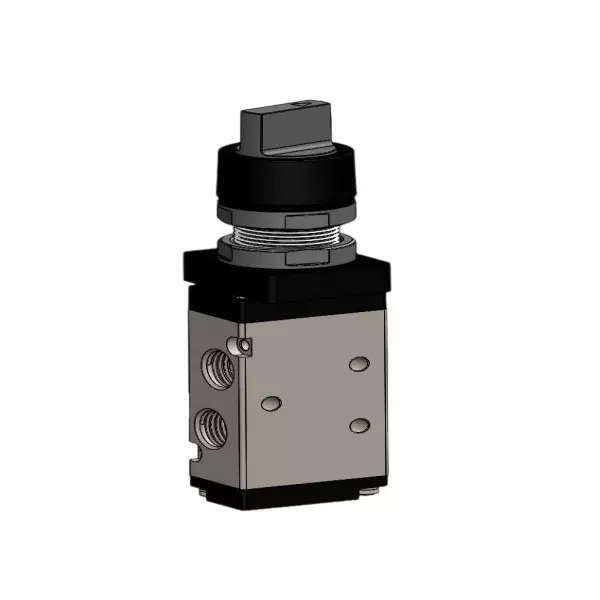 Spac P / TG Twist Selector Valve Grey & Black 6.35 mm Black Color Button for Industrial Use, PMSE-02-T-B