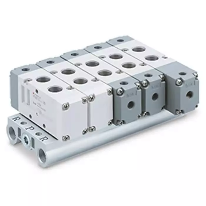 SMC VF5000 Series 2 Station G 3/8 Manifold Base, VV5F5-20-021-00F