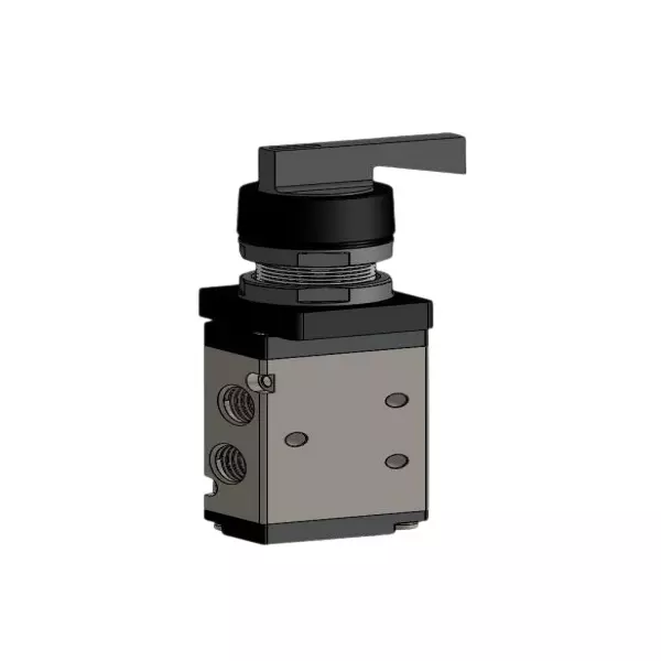 Spac P / TG Twist Selector Valve Extended Grey & Black 6.35 mm Black Color Button for Industrial Use, PMSE-02-TE-B