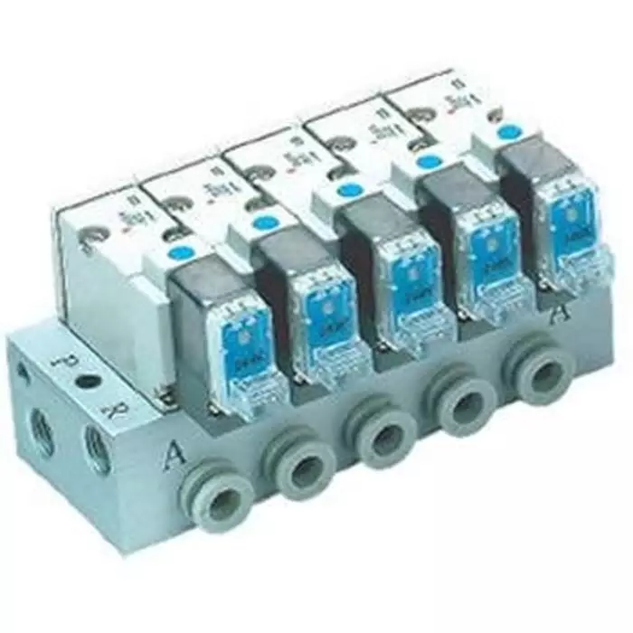 SMC SYJ500 Series 4 Station G 1/8 Manifold Base, SS3YJ5-20-06-00F-Q