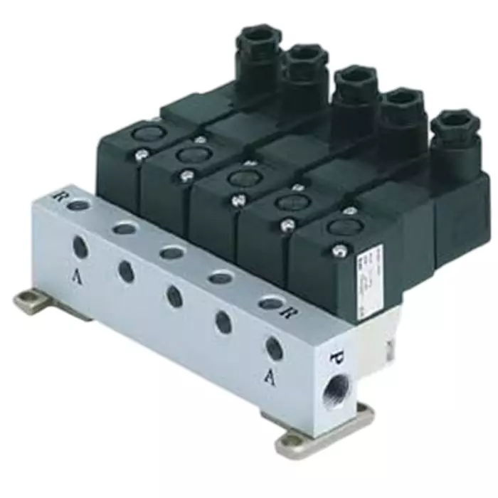 SMC EVV317 Series 2 Station Manifold Base, EVV317-02-021-02F
