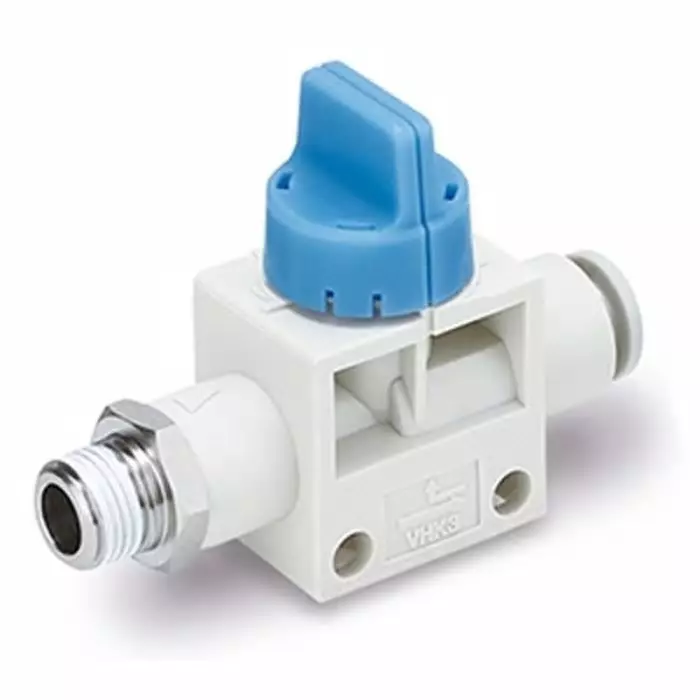 SMC Finger Valve Air Operated Pneumatic Manual Control Valve VHK Series, R 1/8, 1/8mm, VHK3A-01S-06F