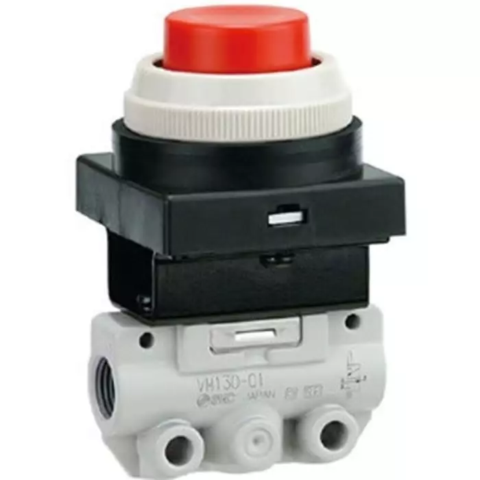 SMC Push Button Air Operated Mechanical Valve VM100 Series, G 1/8, 1/8mm, VM130-F01-32BA