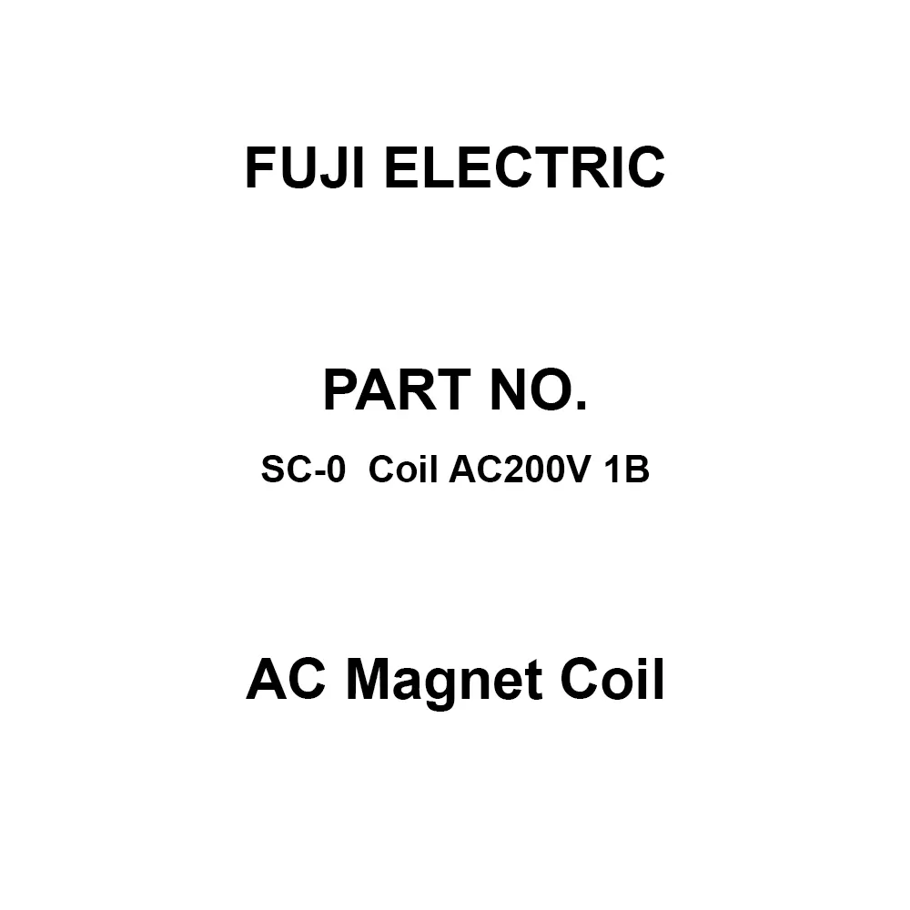 Fuji Electric AC Magnet Coil 1B Auxiliary Contacts, SC-0 Coil AC200V 1B
