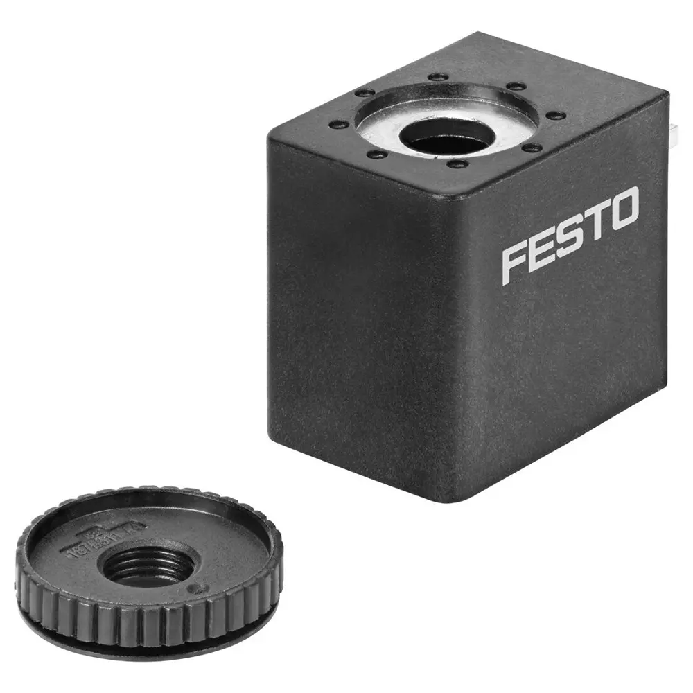 FESTO Solenoid Coil -20 °C - 50 °C Media Temperature Via Knurled Nut Type of Mounting, 8030817