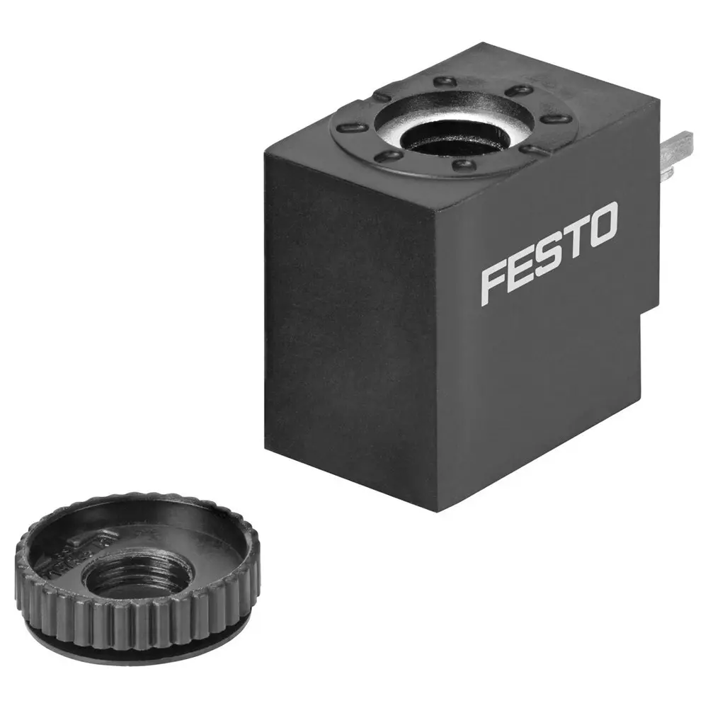 FESTO Solenoid Coil -20 °C - 50 °C Media Temperature Via Knurled Nut Type of Mounting, 8030802