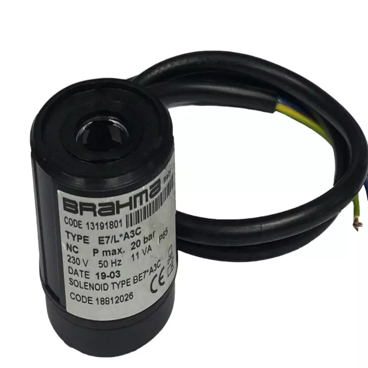 Brahma Solenoid Valve Coil & Lead 230 V 11 VA