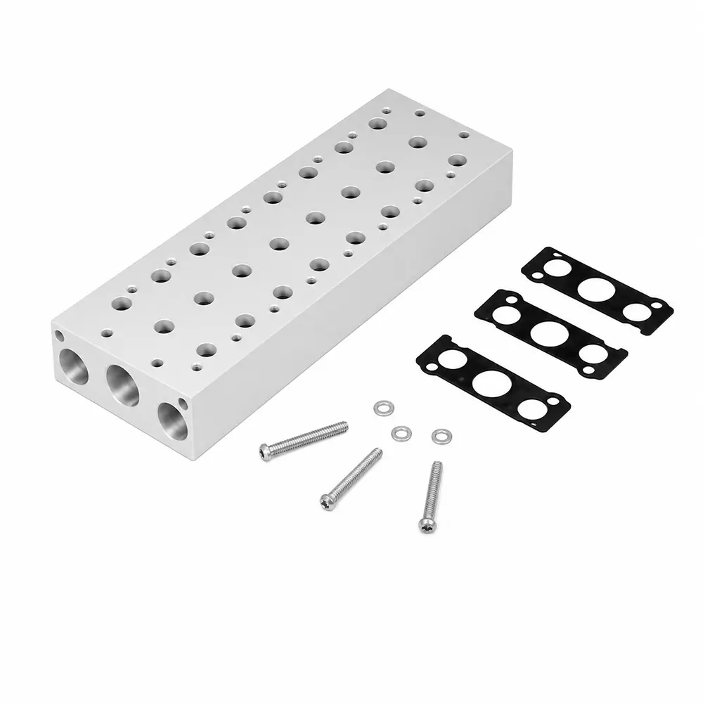 Spac GY Manifold Kit White & Black Plastic 1/4 Inch (6.35 mm) for 8 Valve, GY200M-8F