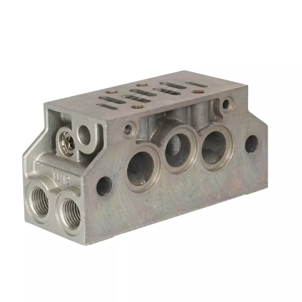 Airtac Parallel Manifold Metal Body Silver Color for ESV600 Series Solenoid Valve, ESV602M