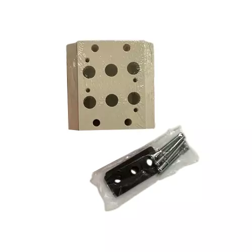 Airtac Manifold 2 Station Rectangular Metal Body for 4A100 Series Solenoid Valve, 100M-2F