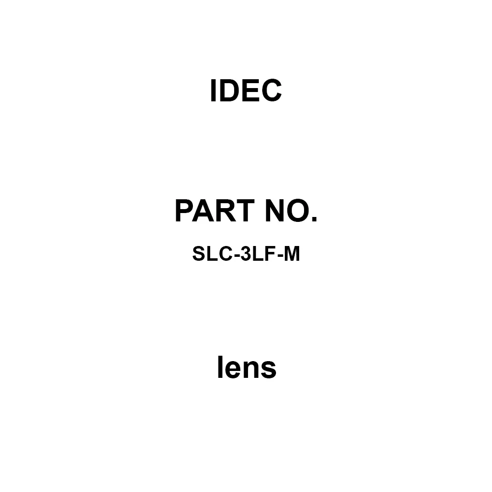 IDEC lens Acrylic Resin, SLC-3LF-M
