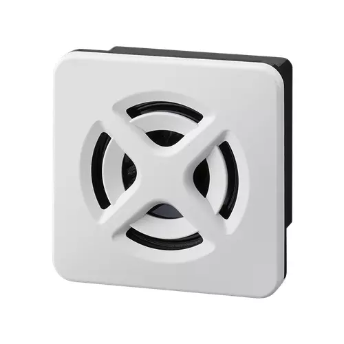 Patlite 80 mm Multi-Sound Electronic Annunciator NPN Transistor Input 98 dB (at 1 m) Noise Level 12-24V DC IP65 Rating and Off-White Color, BD-M1N-W