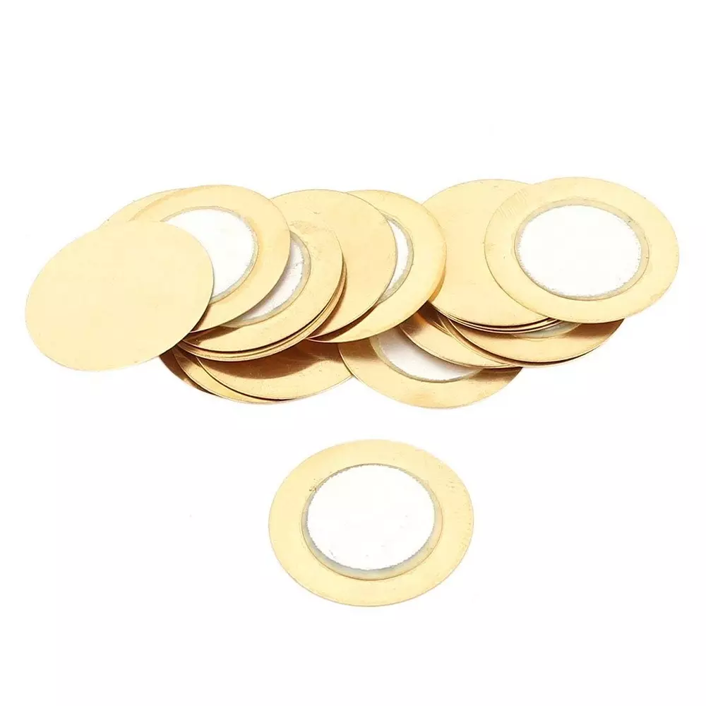 invento-2pcs-27-mm-piezo-ceramic-elements-sounder-sensor-trigger-drum-disc-piezoelectric-buzzer-copper-for-diy