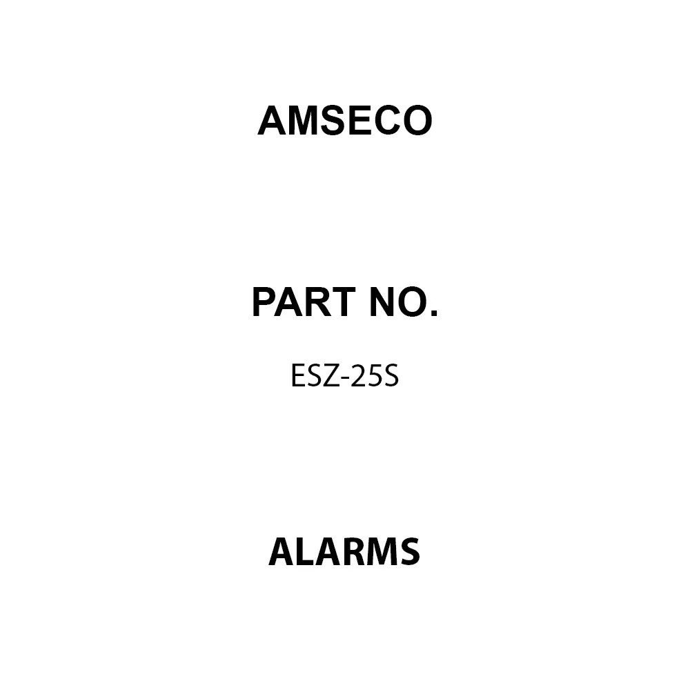 AMSECO Alarms Piezoelectric 20 mA Current Rating 24 VDC Voltage Rating, ESZ-25S