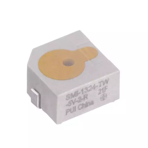 PUI AUDIO Indicators Electromechanical 30 mA Current Rating 5 VDC Voltage Rating, SMI-1324-TW-5V-2-R-T/R