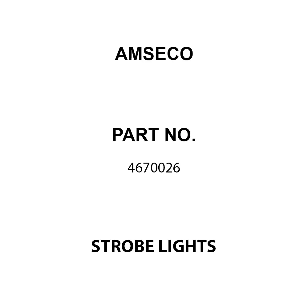 AMSECO Strobe Lights Conical Strobe Light 250 mA Current Rating 12 VDC Voltage Rating, 4670026